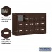 Salsbury Cell Phone Storage Locker - 3 Door High Unit (5 Inch Deep Compartments) - 15 A Doors - Bronze - Surface Mounted - Master Keyed Locks